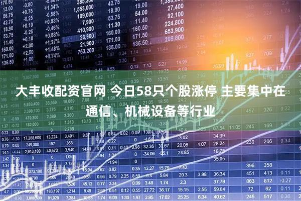 大丰收配资官网 今日58只个股涨停 主要集中在通信、机械设备等行业